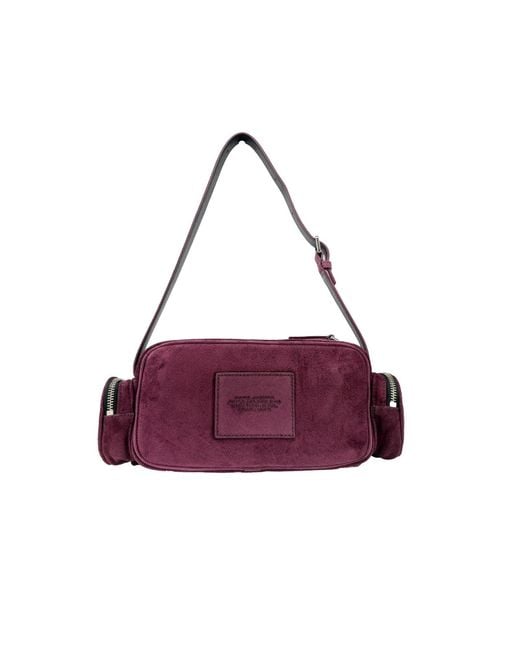 Marc Jacobs Purple The Cargo Suede Shoulder Bag
