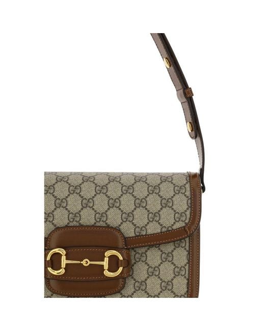 Gucci Gray Beige Cotton Handbag