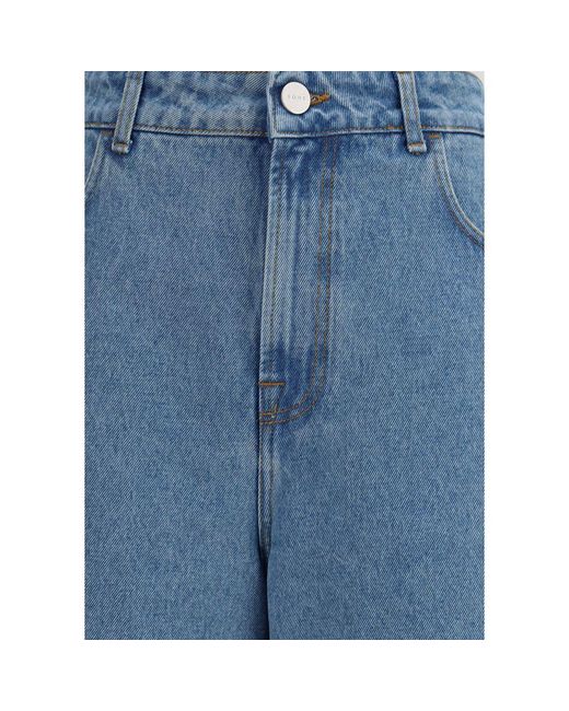 Rohe Blue Cotton Relaxed Fit Jeans