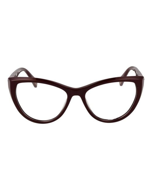 Police Black Burgundy Glasses Frame