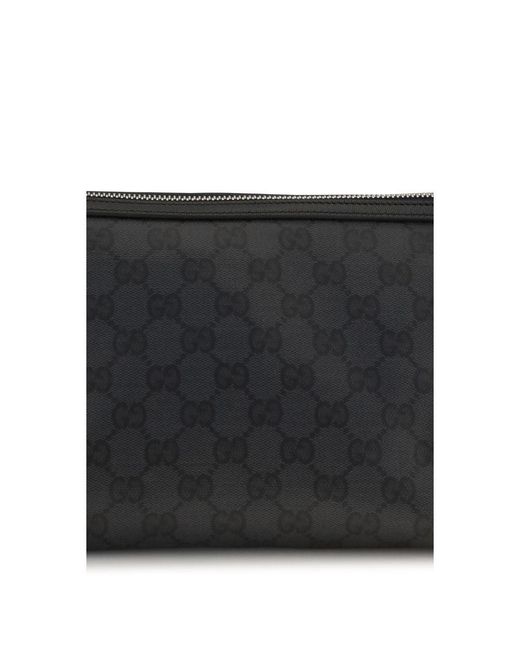Gucci Black Cotton Clutch Bag
