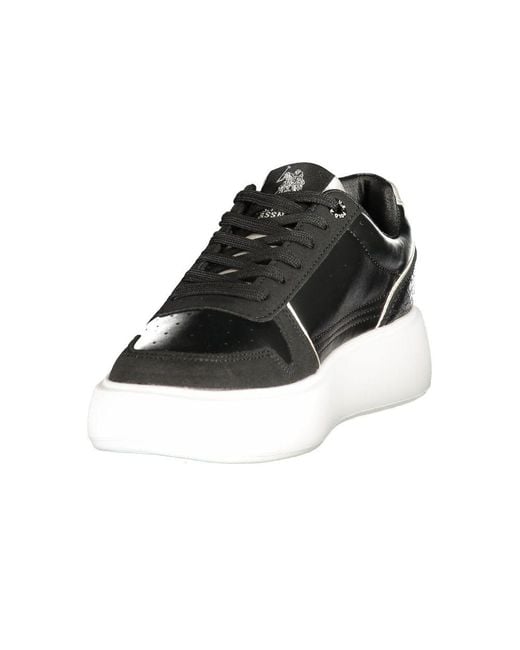 U.S. POLO ASSN. Black Polyurethane 's Sneaker