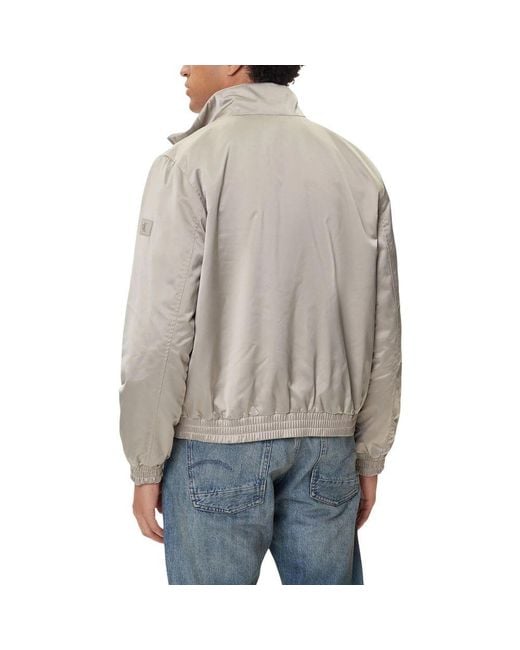Calvin Klein Gray Beige Recycled Polyester Bomber for men