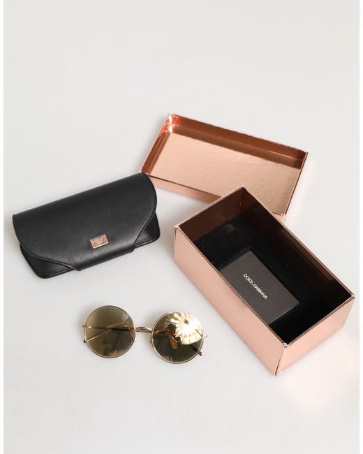 Dolce & Gabbana Metallic Metal Round Shades Eyewear Sunglasses