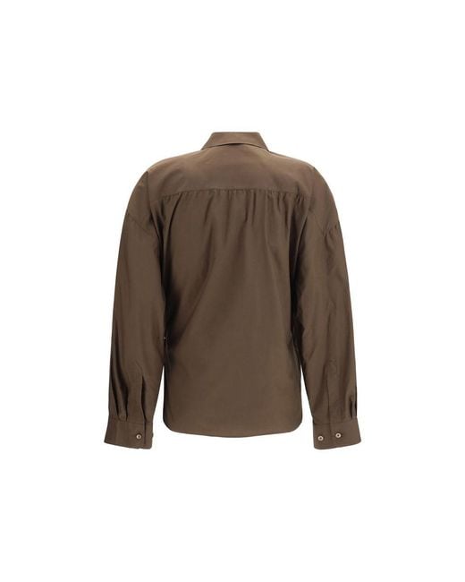 Lemaire Brown Cotton Shirt