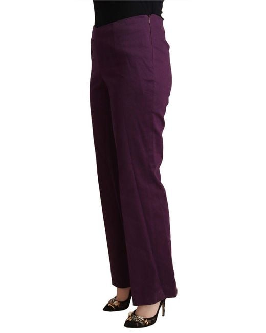 Bencivenga Purple High Waist Tapered Pants