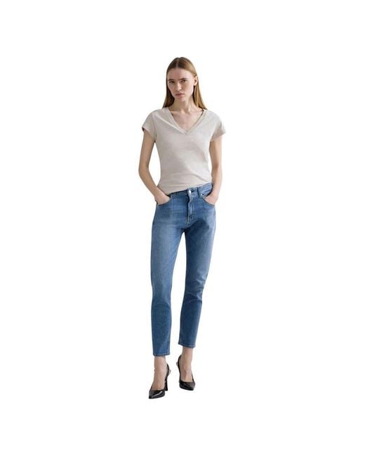 Replay Blue Cotton Skinny Jeans