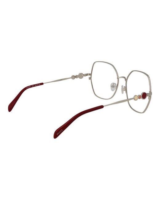 Emilio Pucci Metallic Multicolor Metal Glasses (frames)