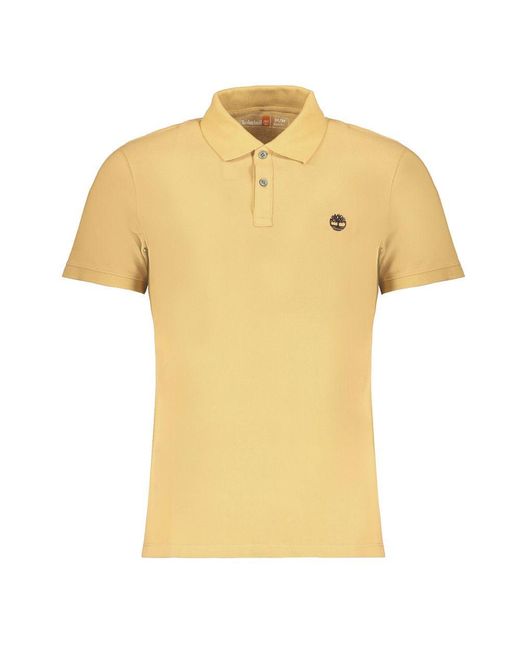 Timberland Yellow Cotton Polo Shirt for men