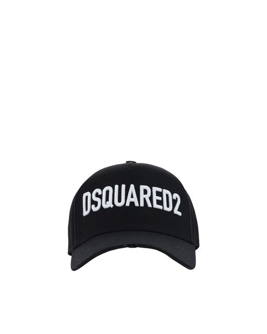 DSquared² Black Cotton Cap (baseball Hat) for men