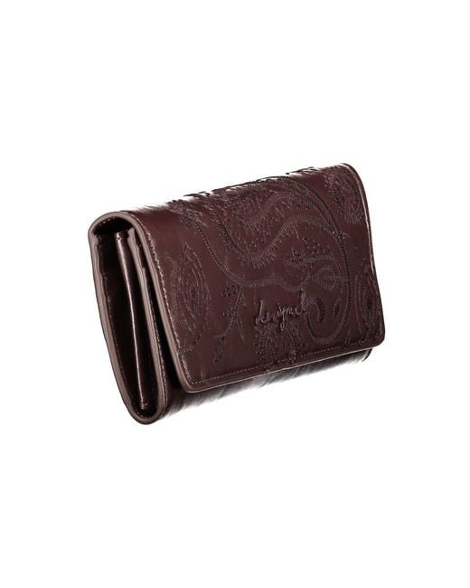Desigual Brown Polyurethane Wallet