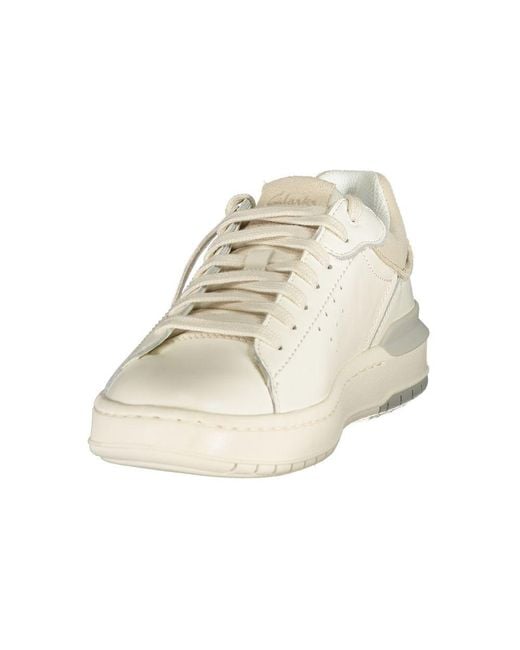 Clarks White Leather Men's Sneaker for men