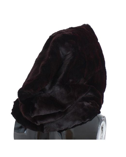 Dolce & Gabbana Black Exclusive Weasel Fur Hooded Scarf