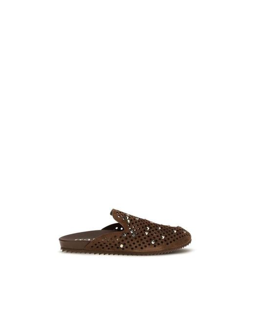 Pedro Garcia Brown Calf Leather Bos Taurus Mules