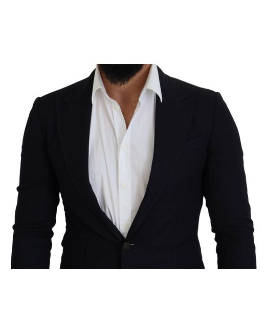 Dolce & Gabbana Blue Elegant Single-Breasted Blazer for men