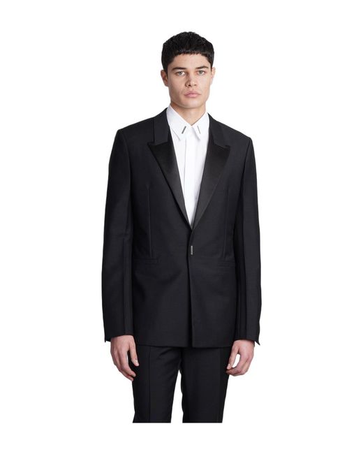 Givenchy Blue Black Fibres Blazer for men
