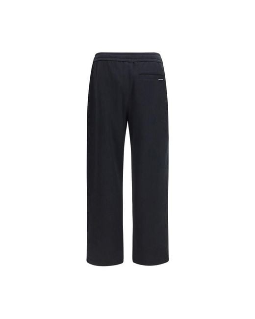 Moose Knuckles Blue Black Cotton Casual Pants for men