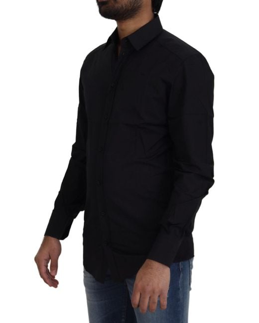 Dolce & Gabbana Blue Chic Cotton Dress Shirt for men
