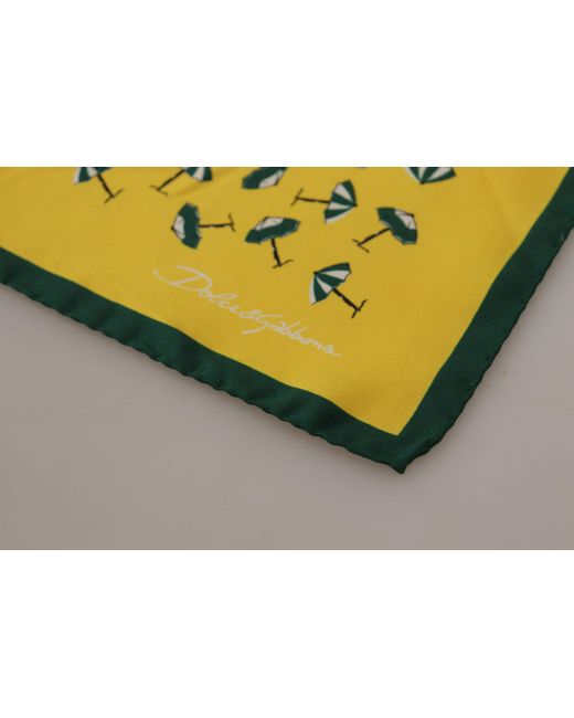 Dolce & Gabbana Metallic Elegant Silk Square Scarf Wrap for men