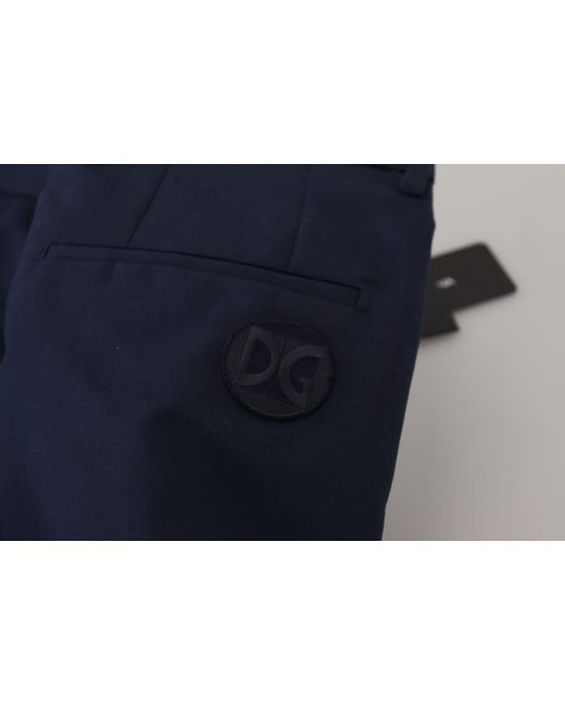 Dolce & Gabbana Blue Elegant Slim Fit Dress Pants for men