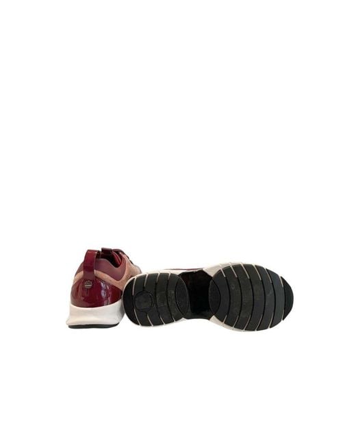 Borbonese Red Fabric Sneakers