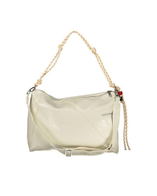 Desigual Natural Ecru Polyurethane Handbag