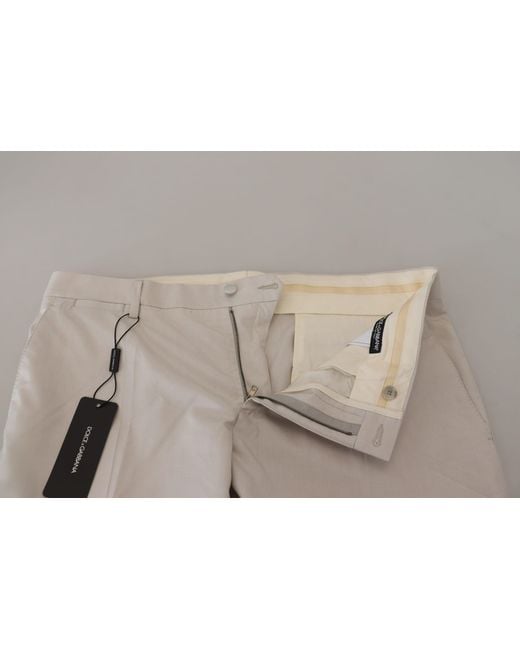 Dolce & Gabbana Black Elegant Off Silk Blend Trousers for men