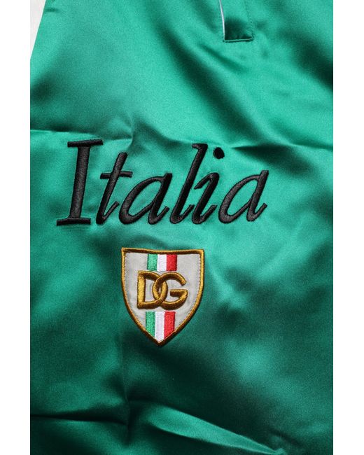 Dolce & Gabbana Multicolor Italia Polyester Bermuda Shorts for men