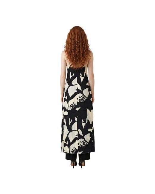 Replay Black Viscose Long Dress