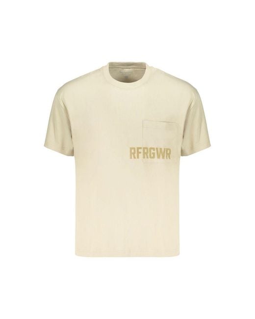 Refrigiwear Natural Beige Cotton Mens T for men