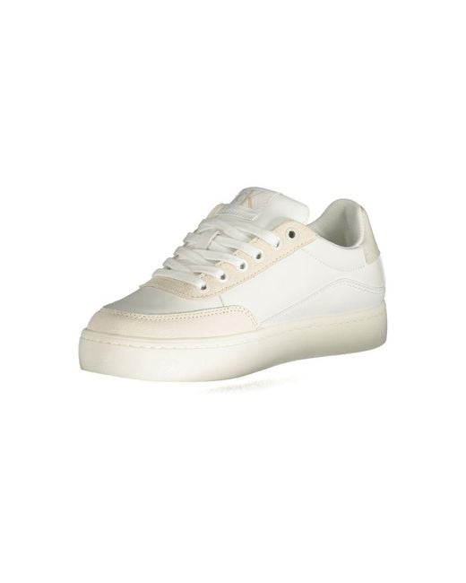 Calvin Klein White Ck Low Top Sneaker Casual Style