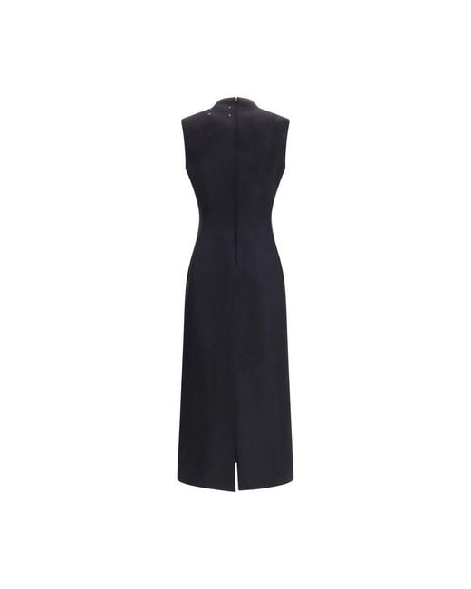 Maison Margiela Blue Black Wool Oves Aries Casual Dress