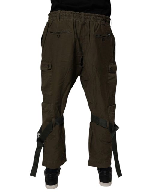 Dolce & Gabbana Black Cotton Stretch Cargo Pants
