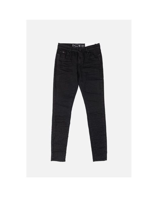 Gas Black Cotton Skinny Jeans