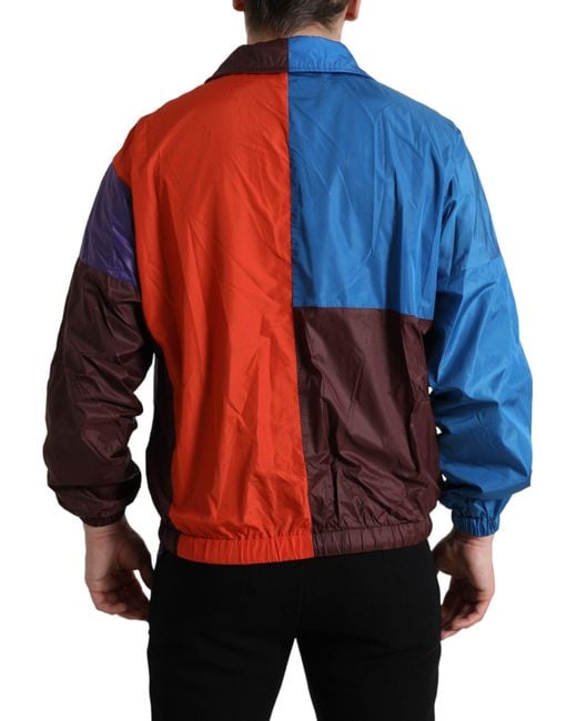 Dolce & Gabbana Blue Color Windbreaker Jacket for men