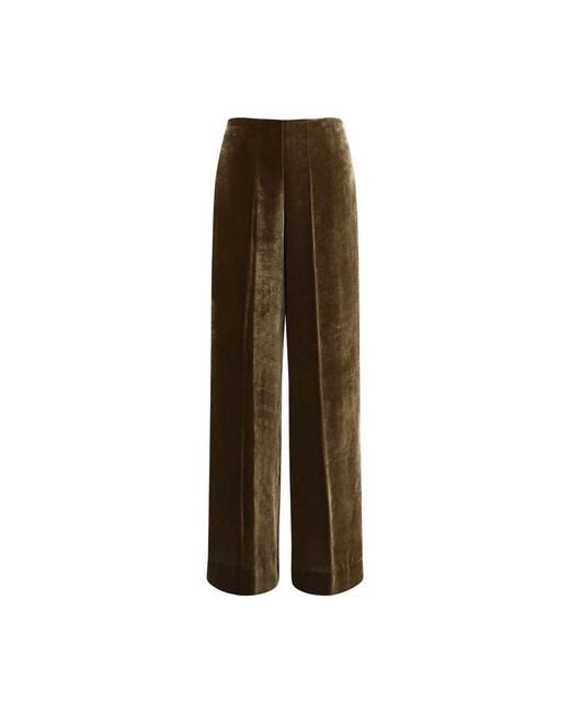 P.A.R.O.S.H. Green Brown Viscose Casual Pants