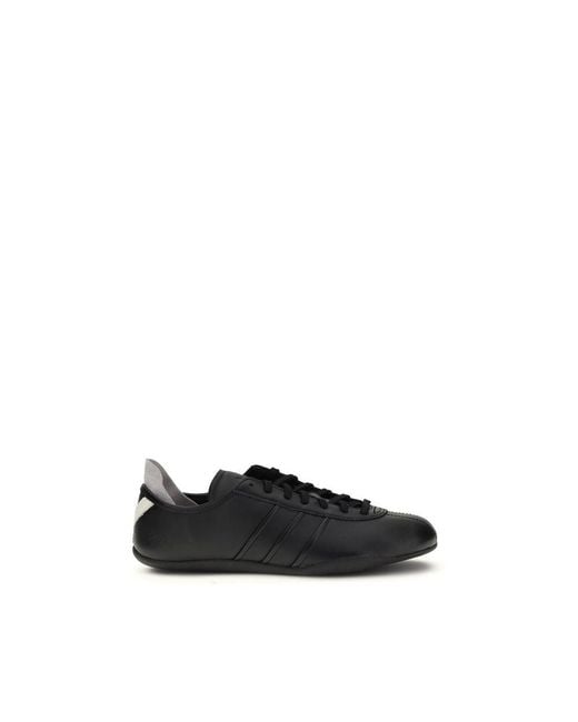 Y-3 Black Calf Leather Bos Taurus Athletic Sneakers - Eu42.5/us9.5 for men