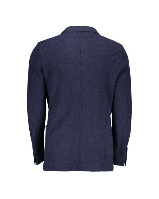 Gant Blue Wool Jacket for men
