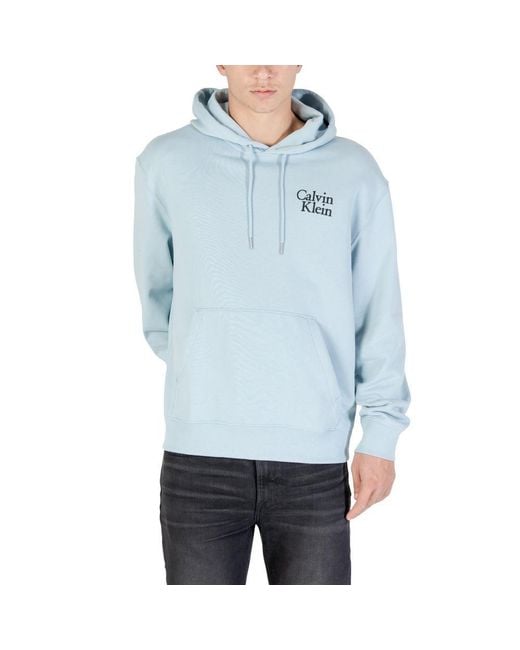 Calvin Klein Blue Cotton Hoodie for men