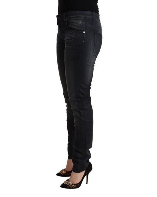 Acht Black Sleek Washed Slim Fit Jeans