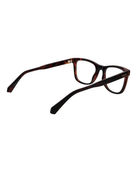 Polaroid Black Brown Polyester Glasses (frames)