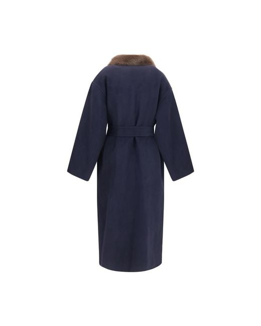 P.A.R.O.S.H. Blue Wool Oves Aries Coat