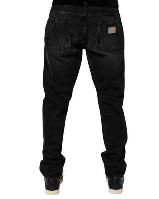 Dolce & Gabbana Black Denim Regular Fit Jeans for men