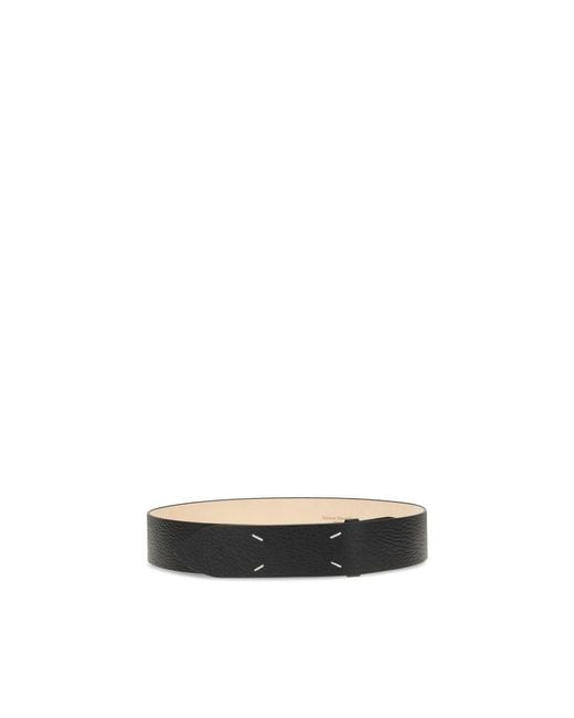 Maison Margiela Black Calf Leather Bos Taurus Regular Belt