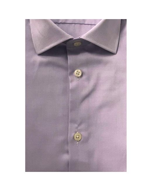 Baldinini Purple Cotton Men Shirt for men