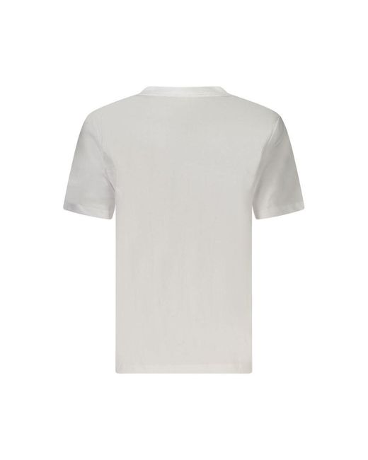 Calvin Klein Gray White Cotton Tops & T for men