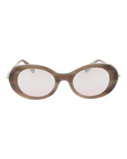 Max Mara Multicolor Beige Acetate Sunglasses
