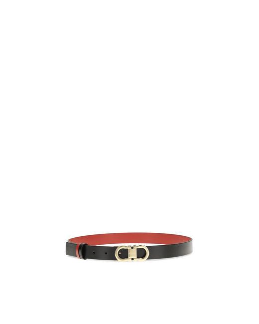 Ferragamo Black Calf Leather Bos Taurus Regular Belt