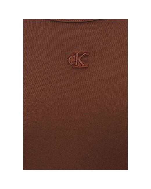 Calvin Klein Brown Cotton Long Dress