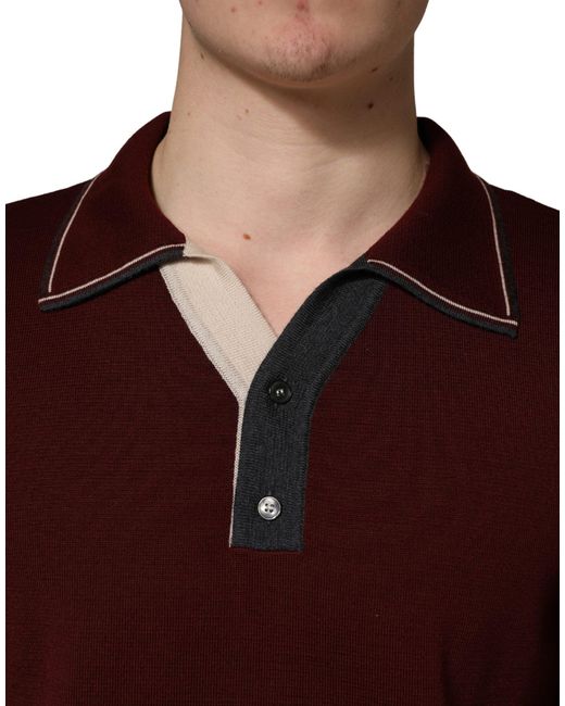 Dolce & Gabbana Red Maroon Re for men
